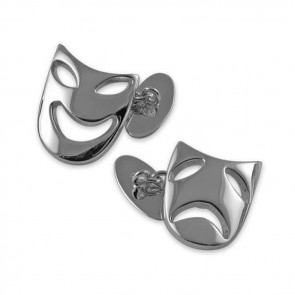 Sterling Silver Comedy And Tragedy Cufflinks