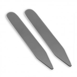 Plated Sterling Silver Plain Collar Stiffeners