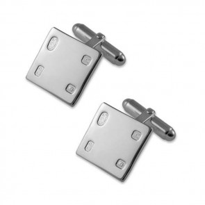 Sterling Silver Square Styled T-Bar Cufflinks