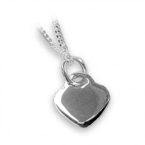 Sterling Silver Plain Heart Necklace