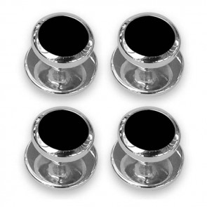 Sterling Silver Onyx Shirt Studs