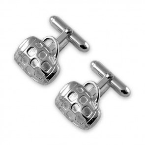 Sterling Silver Beer Mug Cufflinks