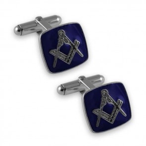 Sterling Silver Masonic Square Cufflinks