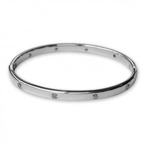Sterling Silver Cubic Zirconia Bangle