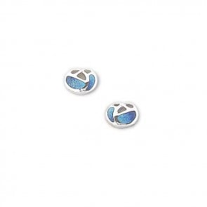 Sterling Silver Turquoise Art Nouveau Stud Earrings