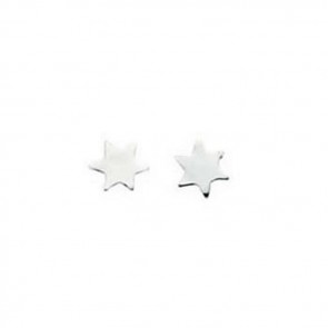 Sterling Silver Simple Star Stud Earrings