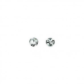 Sterling Silver Diamanté Stud Earrings
