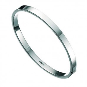 Sterling Silver Square Cut Bangle