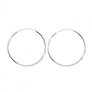 Sterling Silver Thin Hoop Earrings