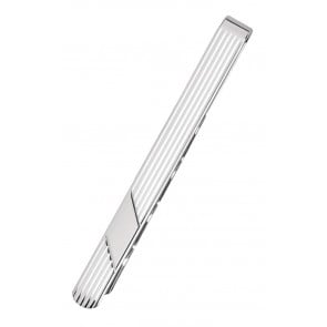 Sterling Silver Striped Tie Bar