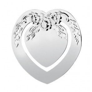 Sterling Silver Heart Detailed Bookmark