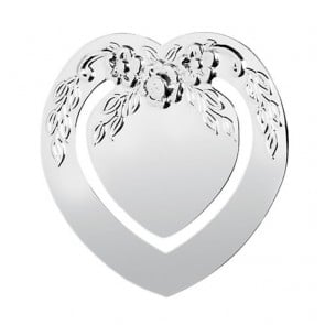 Sterling Silver Heart Detailed Bookmark