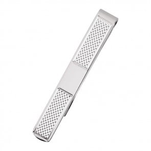 Sterling Silver Barley Textured Tie Bar