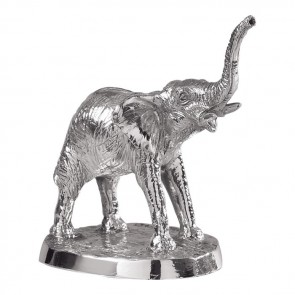 Sterling Silver Detailed Elephant Sculpture