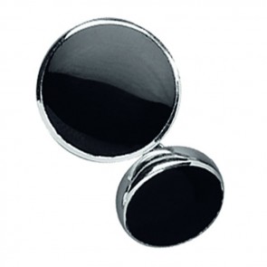 Sterling Silver Onyx Chain Cufflinks