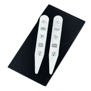 Sterling Silver Hallmarked Collar Stiffeners