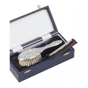 Sterling Silver Baby Brush And Comb Set
