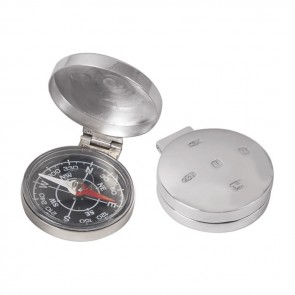 Sterling Silver Simple Style Compass