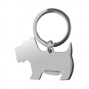 Sterling Silver Scottie Dog Key Ring