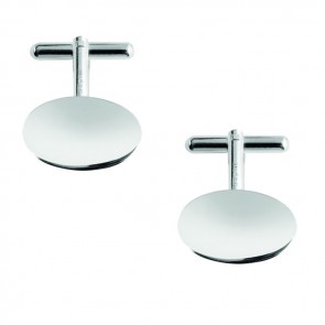 Sterling Silver Oval Post Cufflinks
