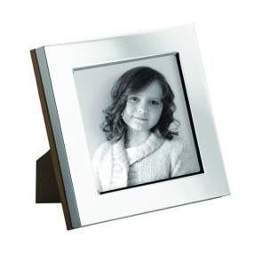 Flat 8x8cm Contemporary Photo Frame Wooden Back