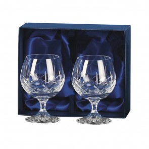 Crystal Brandy Snifters Pair