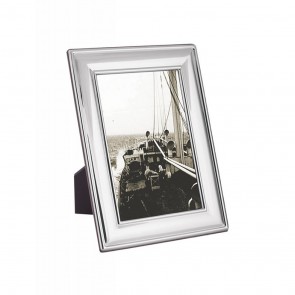 Sterling Silver 9X13cm Plain Wooden Back Photo Frame