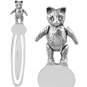 Sterling Silver Moving Teddy Bear Bookmark