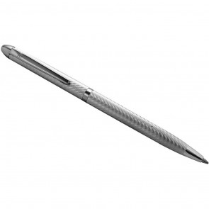 Sterling Silver Engine Turned Wave Design Ballpoint Pen