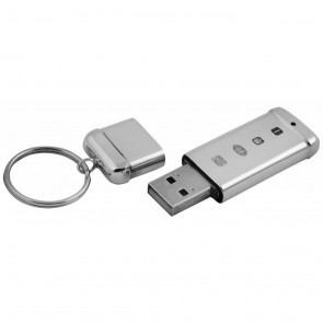 Sterling Silver Feature Hallmark 8GB USB Keying With Steel Fitting