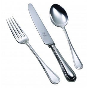 Children’s Silver Plated Cutlery Set Feather Edge Handle