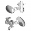 Sterling Silver Dollar Style Cufflinks by Murry Ward