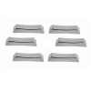 Sterling Silver Set Of Six Plain Chopstick Rests