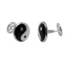 Sterling Silver Onyx Yin Yang Cufflinks