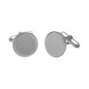 Sterling Silver Circle Barley Design Cufflinks