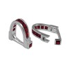 Sterling Silver Garnet Wrap Around Cufflinks