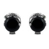 Sterling Silver Onyx Panther Cufflinks