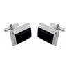 Sterling Silver Onyx Locket Cufflinks