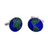 Sterling Silver Globe Cufflinks