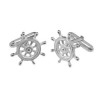 Sterling Silver Boat Wheel Cufflinks