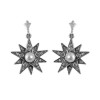 Sterling Silver Marcasite Freshwater Pearl Style Star Earrings