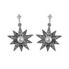 Sterling Silver Marcasite Freshwater Pearl Style Star Earrings