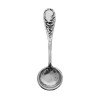 Sterling Silver Floral Detailed Salt Or Mustard Spoon