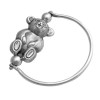 Sterling Silver Semi Circle Teddy Bear Rattle