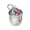 Sterling Silver And Pink Swarovski Crystal Keepsake Box