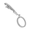 Sterling Silver Circular Jaguar Keyring