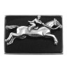 Sterling Silver Onyx Horse Rider Pill Box
