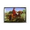 Sterling Silver Fox Hunting Picture Pill Box