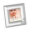 Silver Square Baby Bear Photo Frame Wooden Back