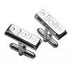 Sterling Silver Style Ingot With Post Cufflinks